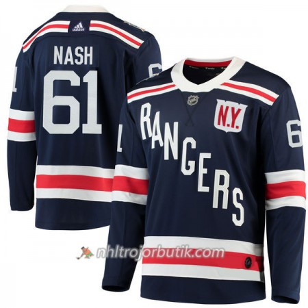 Män Ishockey New York Rangers Tröja Rick Nash 61 2018 Winter Classic Adidas Marinblå Authentic